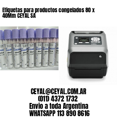 Etiquetas para productos congelados 80 x 40Mm CEYAL SA