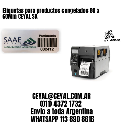 Etiquetas para productos congelados 80 x 60Mm CEYAL SA