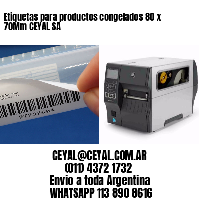 Etiquetas para productos congelados 80 x 70Mm CEYAL SA