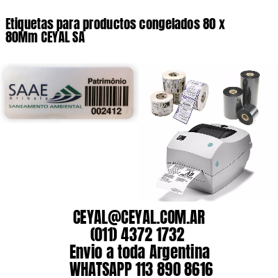 Etiquetas para productos congelados 80 x 80Mm CEYAL SA