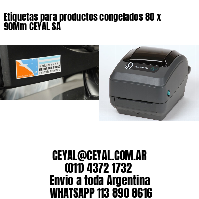 Etiquetas para productos congelados 80 x 90Mm CEYAL SA