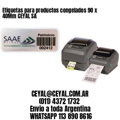 Etiquetas para productos congelados 90 x 40Mm CEYAL SA