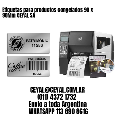 Etiquetas para productos congelados 90 x 90Mm CEYAL SA