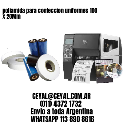 poliamida para confeccion uniformes 100 x 20Mm