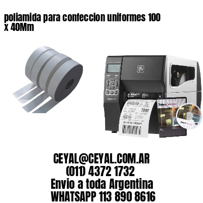 poliamida para confeccion uniformes 100 x 40Mm