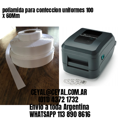 poliamida para confeccion uniformes 100 x 60Mm