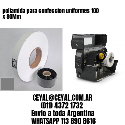 poliamida para confeccion uniformes 100 x 80Mm