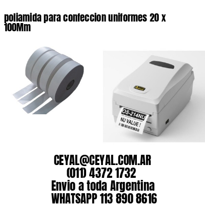 poliamida para confeccion uniformes 20 x 100Mm