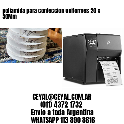 poliamida para confeccion uniformes 20 x 50Mm