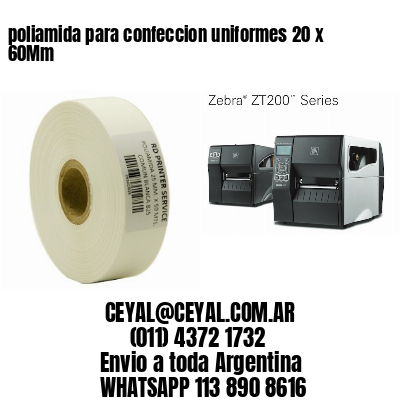 poliamida para confeccion uniformes 20 x 60Mm