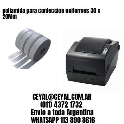 poliamida para confeccion uniformes 30 x 20Mm