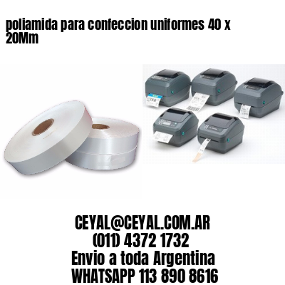 poliamida para confeccion uniformes 40 x 20Mm