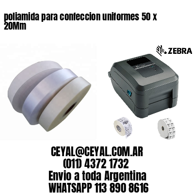 poliamida para confeccion uniformes 50 x 20Mm