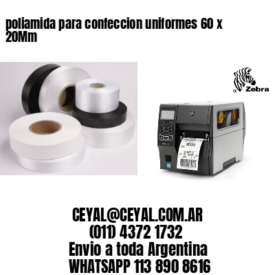 poliamida para confeccion uniformes 60 x 20Mm