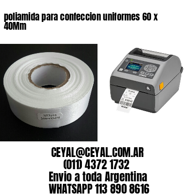poliamida para confeccion uniformes 60 x 40Mm