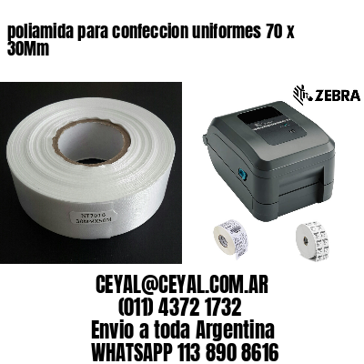 poliamida para confeccion uniformes 70 x 30Mm