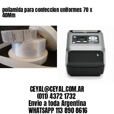 poliamida para confeccion uniformes 70 x 40Mm