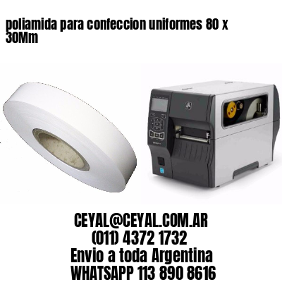 poliamida para confeccion uniformes 80 x 30Mm