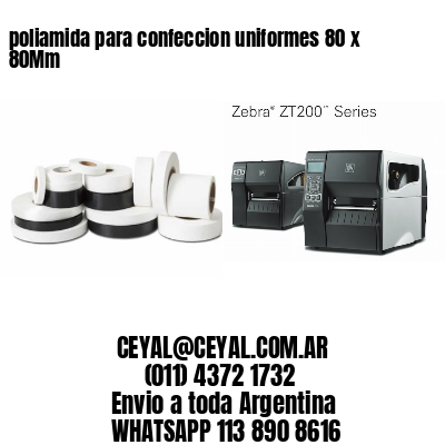 poliamida para confeccion uniformes 80 x 80Mm