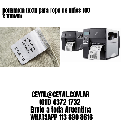 poliamida textil para ropa de niños 100 x 100Mm
