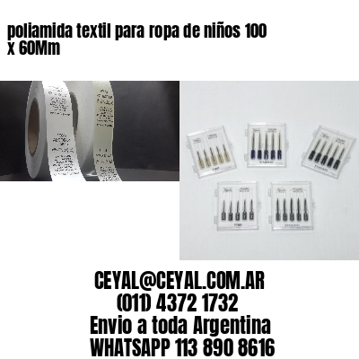 poliamida textil para ropa de niños 100 x 60Mm