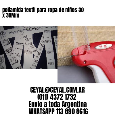 poliamida textil para ropa de niños 30 x 30Mm