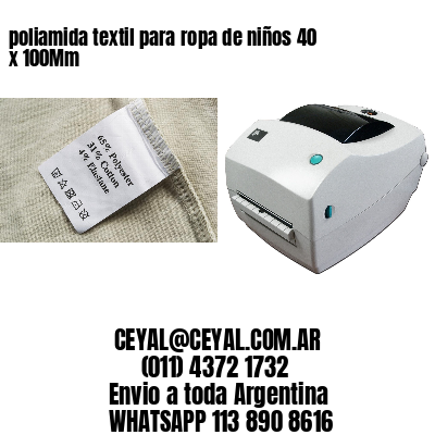 poliamida textil para ropa de niños 40 x 100Mm