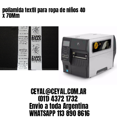 poliamida textil para ropa de niños 40 x 70Mm