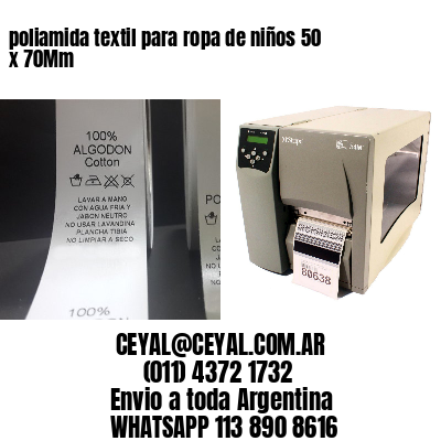 poliamida textil para ropa de niños 50 x 70Mm