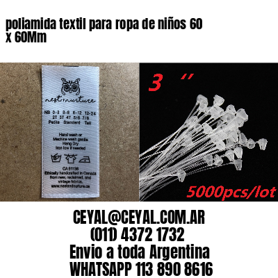 poliamida textil para ropa de niños 60 x 60Mm