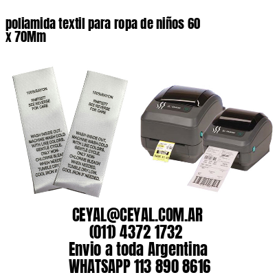 poliamida textil para ropa de niños 60 x 70Mm