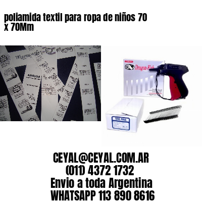 poliamida textil para ropa de niños 70 x 70Mm