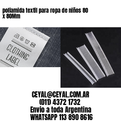 poliamida textil para ropa de niños 80 x 80Mm