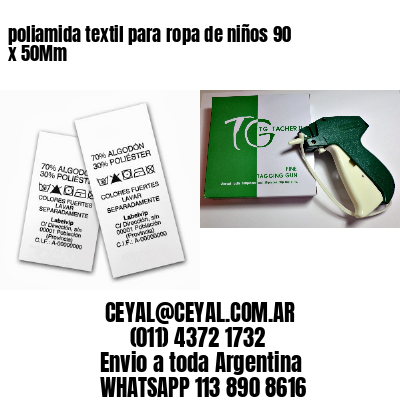 poliamida textil para ropa de niños 90 x 50Mm