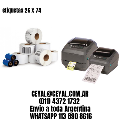 etiquetas 26 x 74