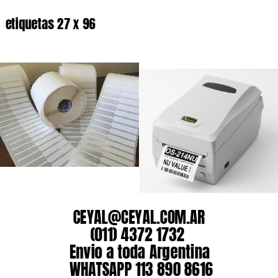 etiquetas 27 x 96