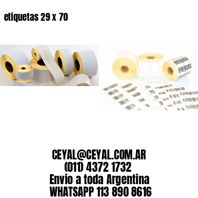 etiquetas 29 x 70