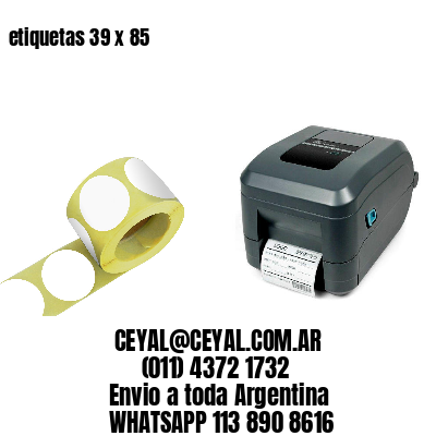 etiquetas 39 x 85