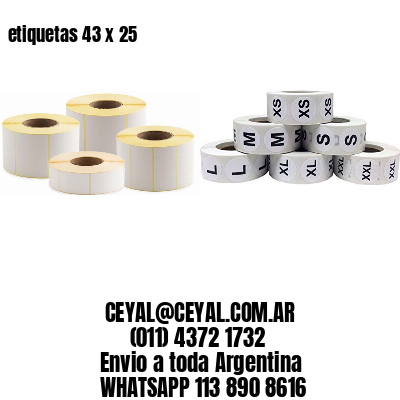 etiquetas 43 x 25