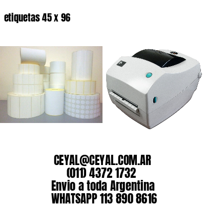 etiquetas 45 x 96