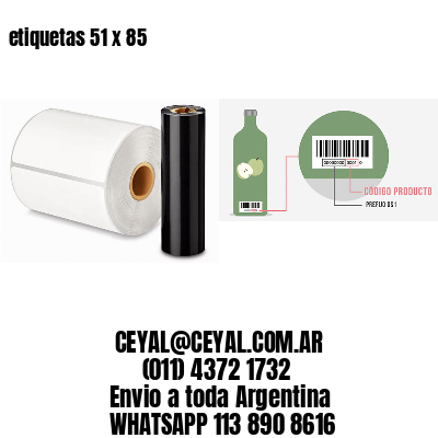 etiquetas 51 x 85