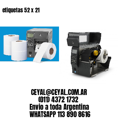 etiquetas 52 x 21