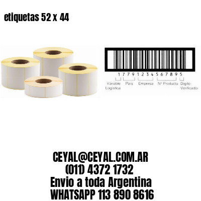 etiquetas 52 x 44