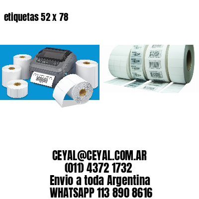 etiquetas 52 x 78