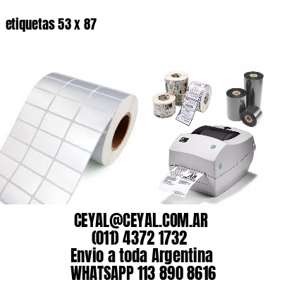 etiquetas 53 x 87