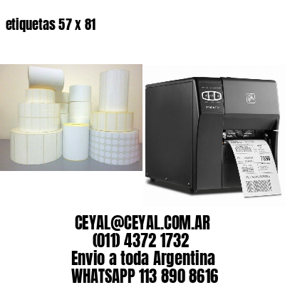 etiquetas 57 x 81