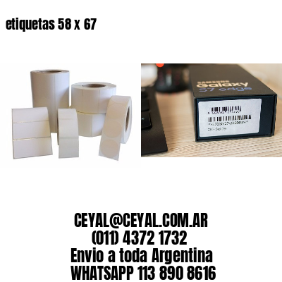 etiquetas 58 x 67