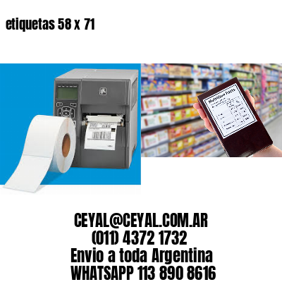 etiquetas 58 x 71