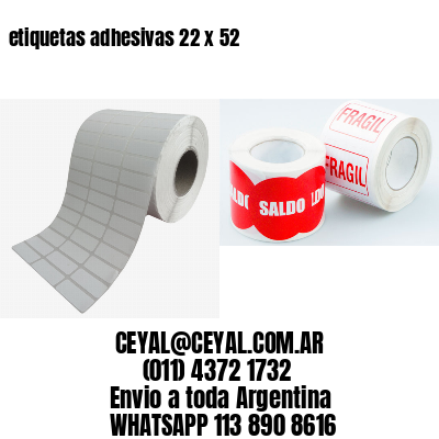 etiquetas adhesivas 22 x 52