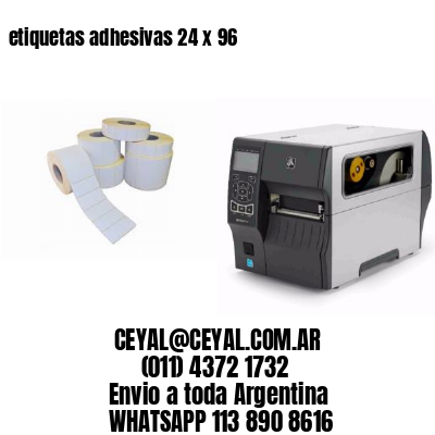 etiquetas adhesivas 24 x 96